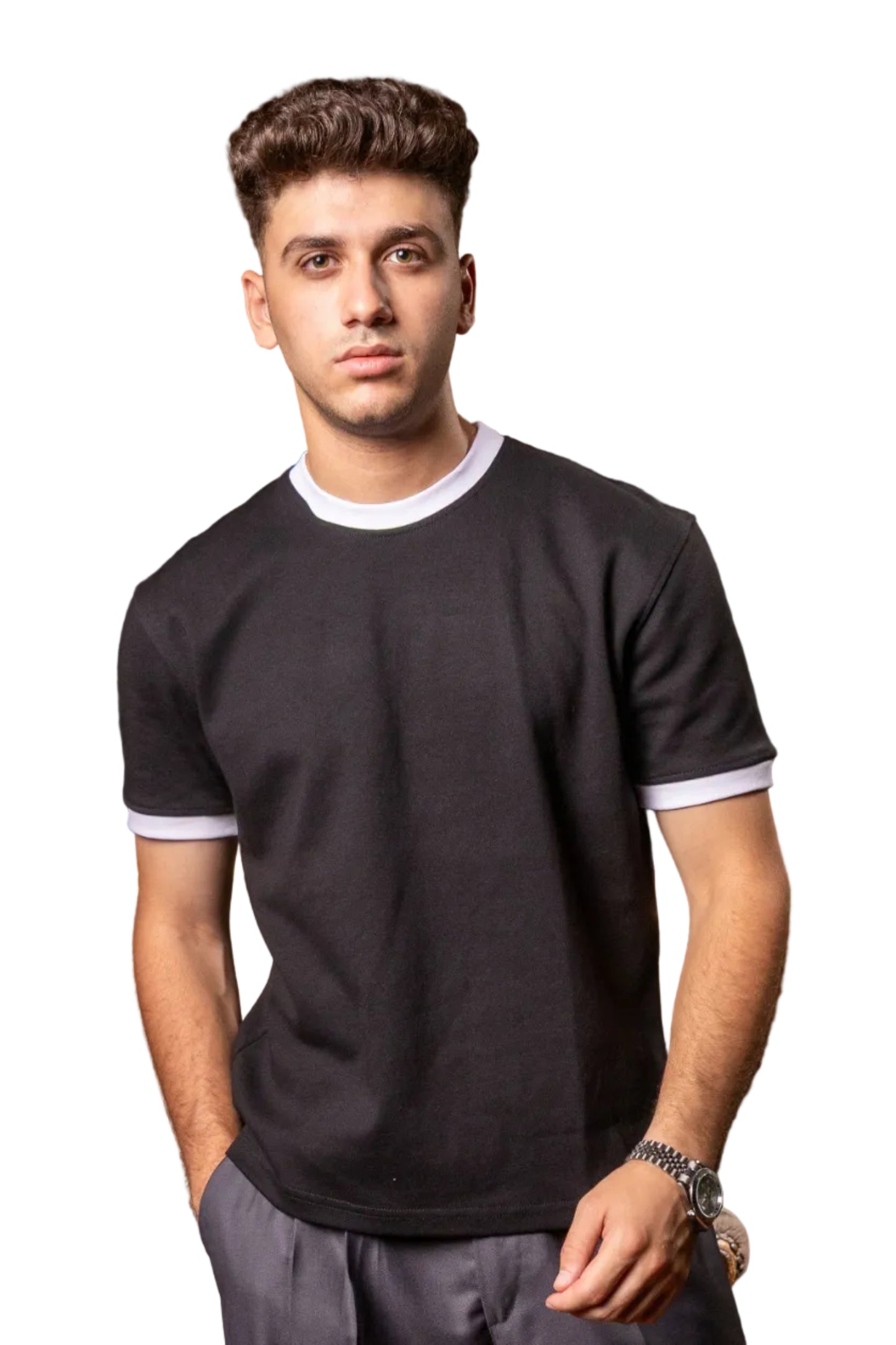 RINGER SHIRT BLACK