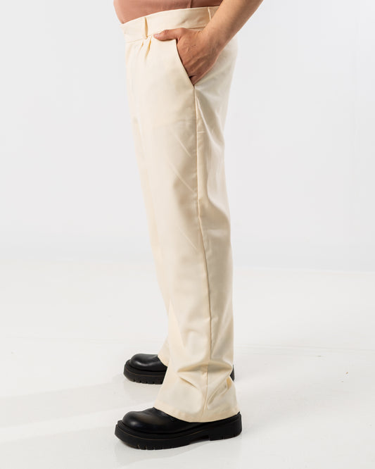 PLEATED PANTS CREAMY (ALL SEASONS)