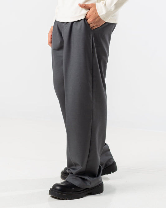 PLEATED PANTS GREY