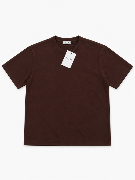 CROPPED BROWN T-SHIRT