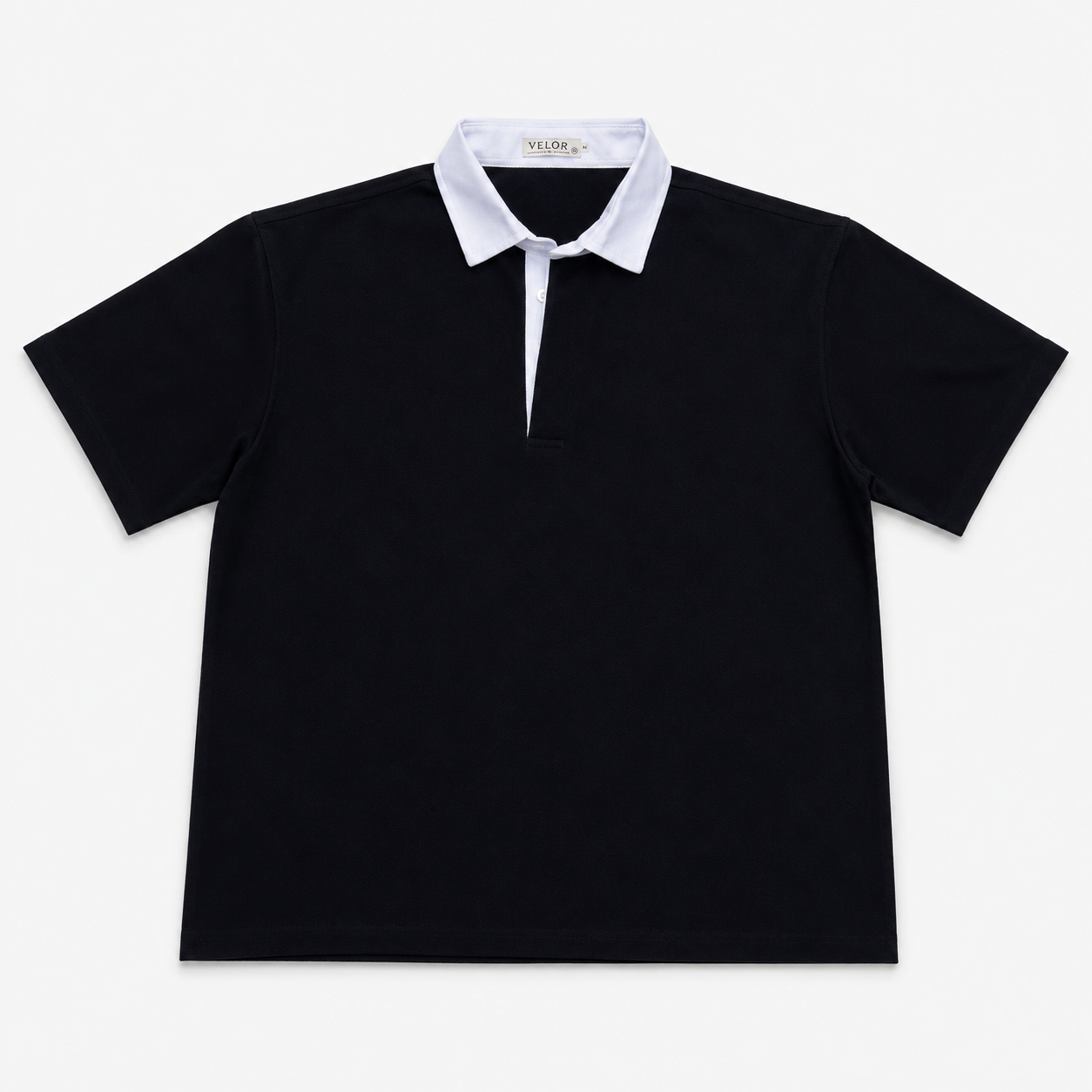 RINGER POLO BLACK