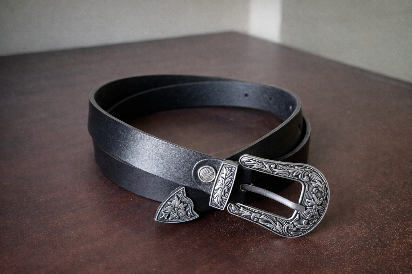 Western Buckle Belt (Genuine Leather3.5)