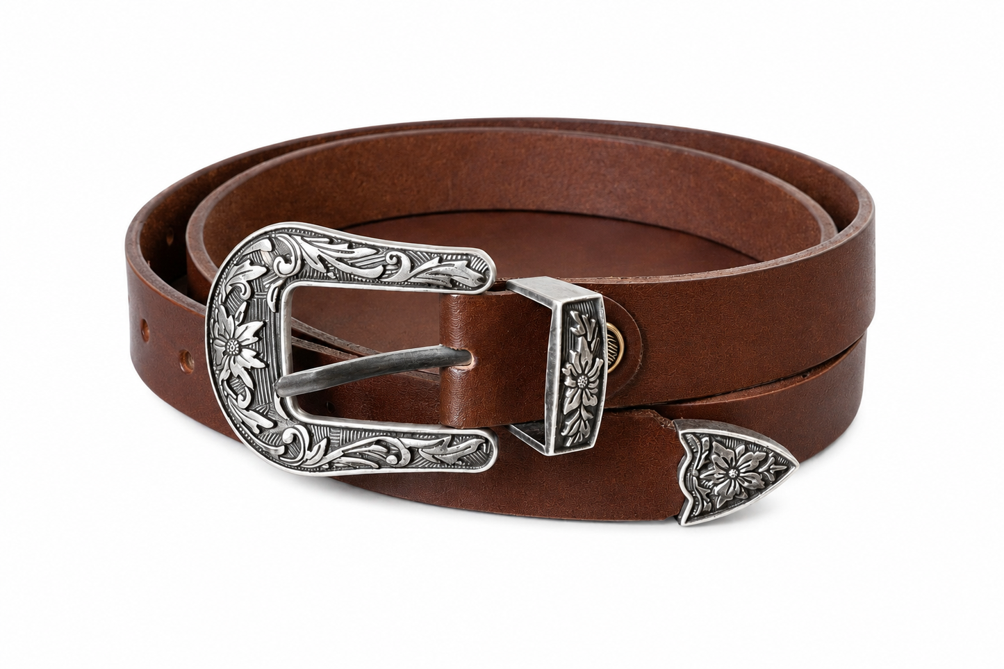 Western Buckle Belt (Genuine Leather3.5)