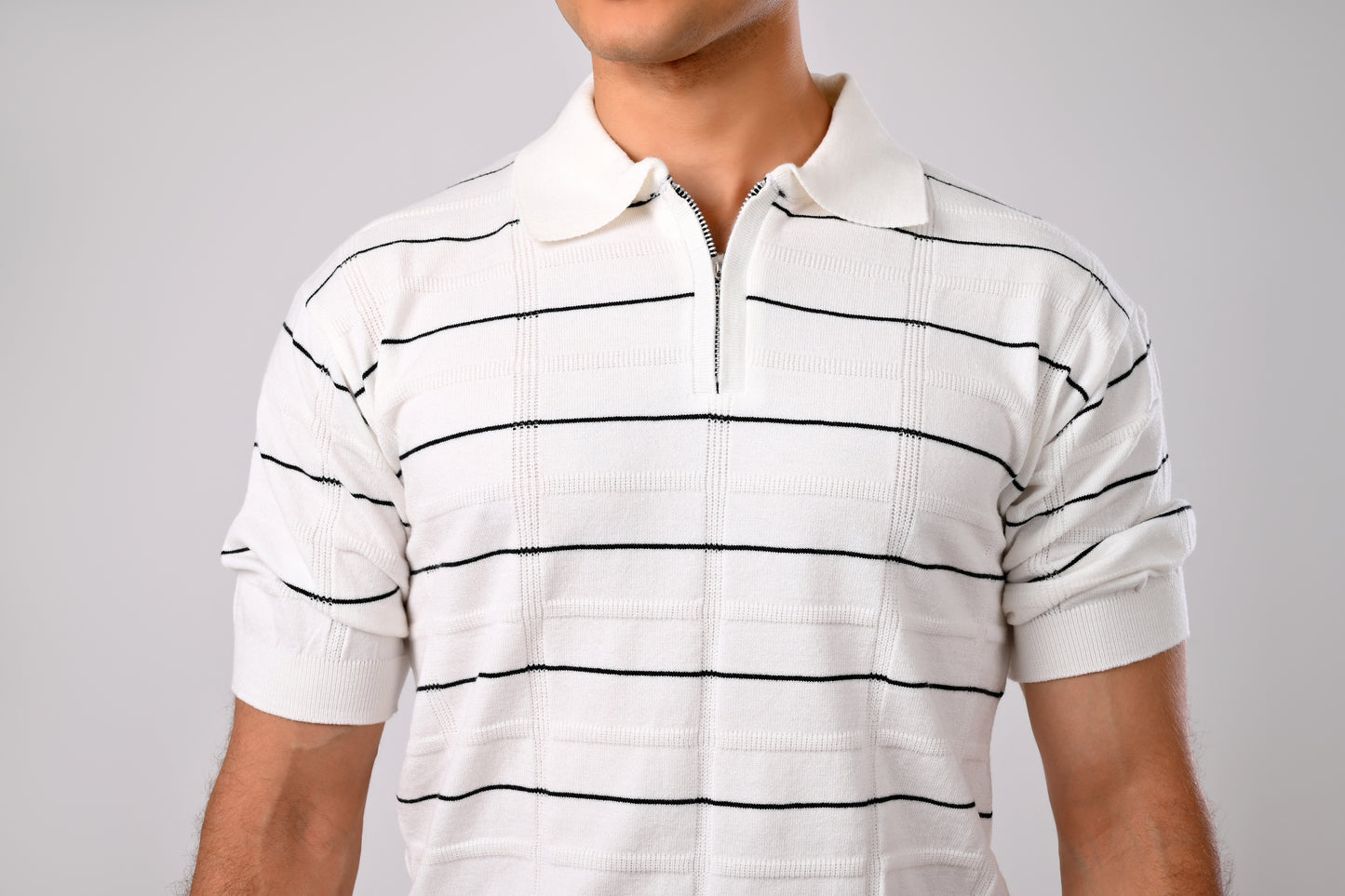Pinstripe Knitwear polo