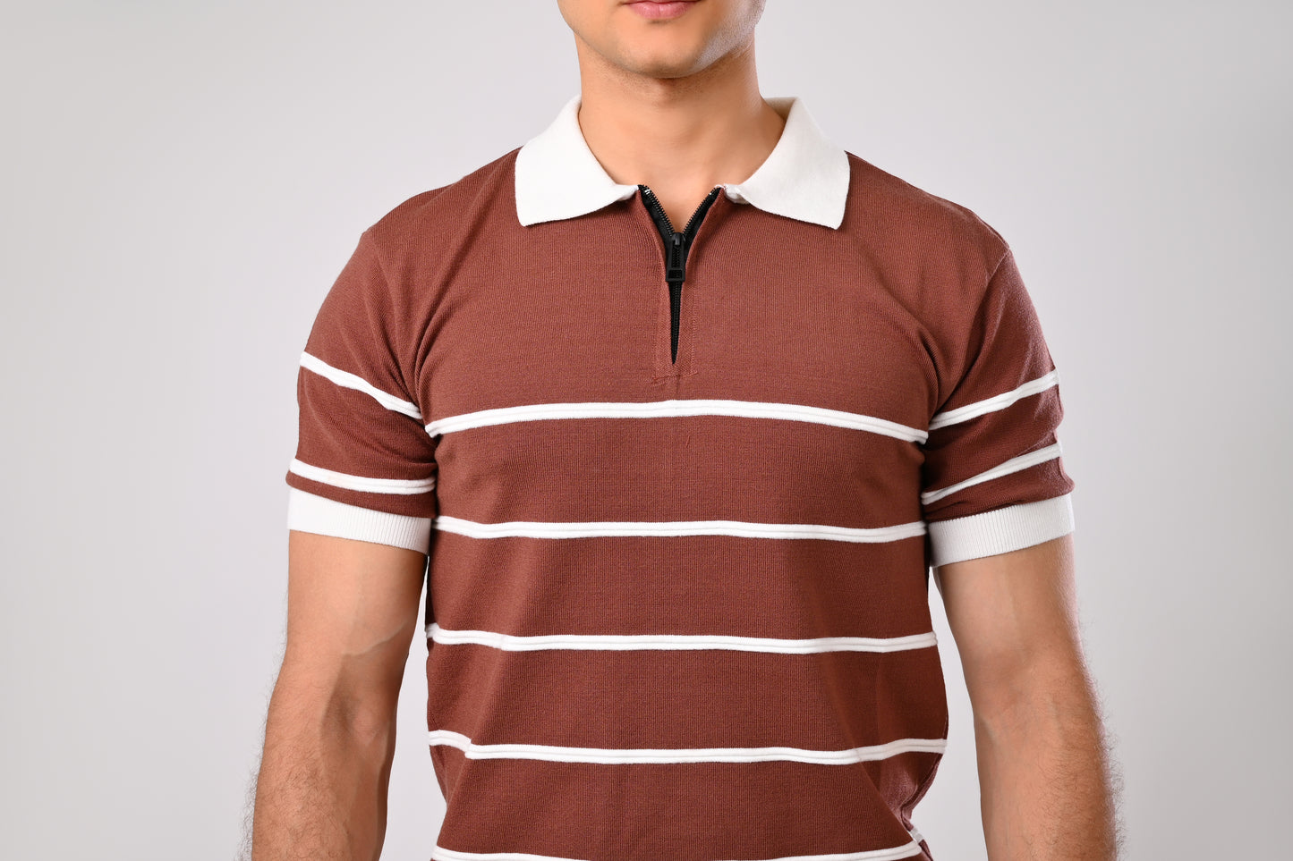 Stripped Knitwear Polo