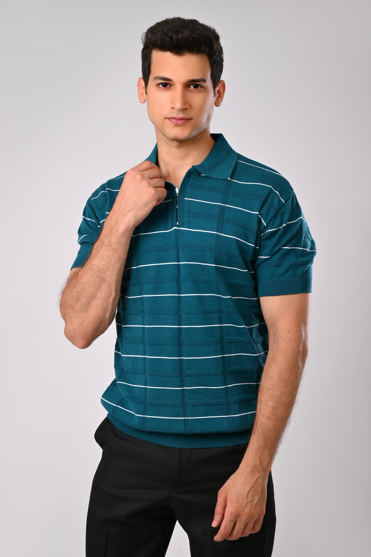 Pinstripe Knitwear polo