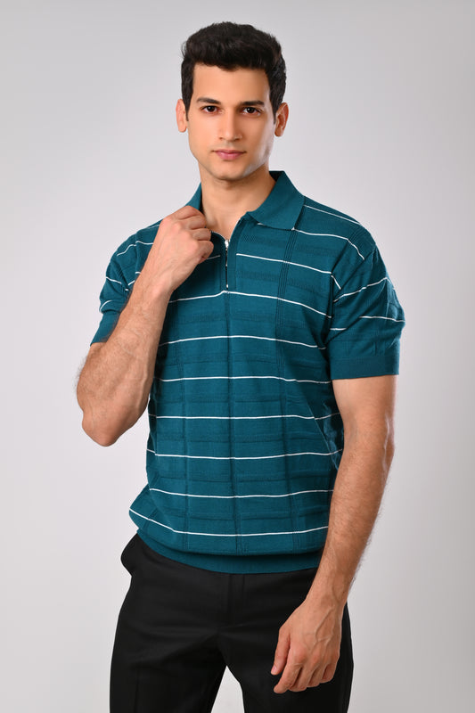 Pinstripe Knitwear polo