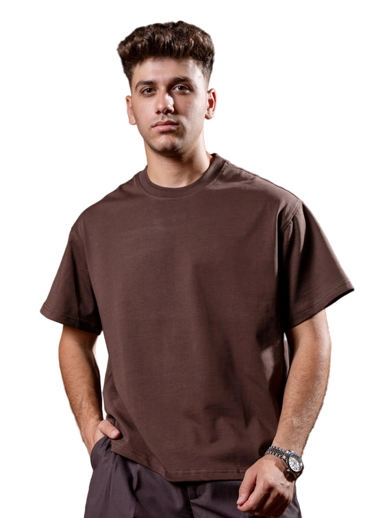 CROPPED BROWN T-SHIRT