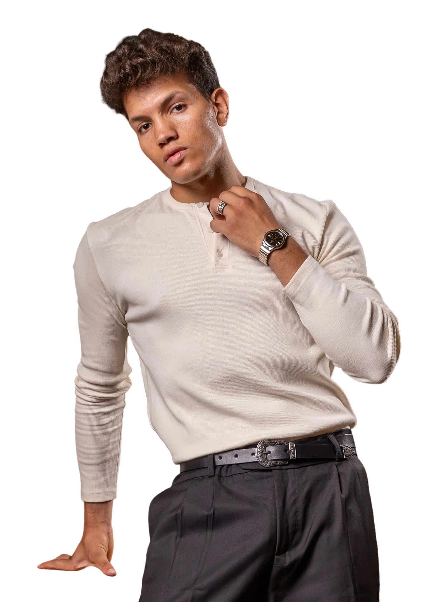HENELY  T-SHIRT(RIPPED COTTON)