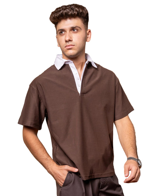 RINGER POLO BROWN