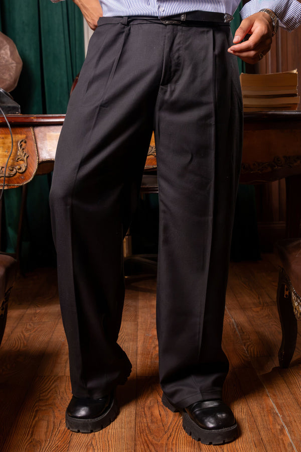 PLEATED PANTS DARK COLORS