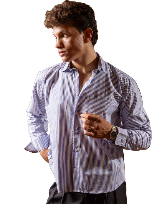 STRIPED BLUE SHIRT