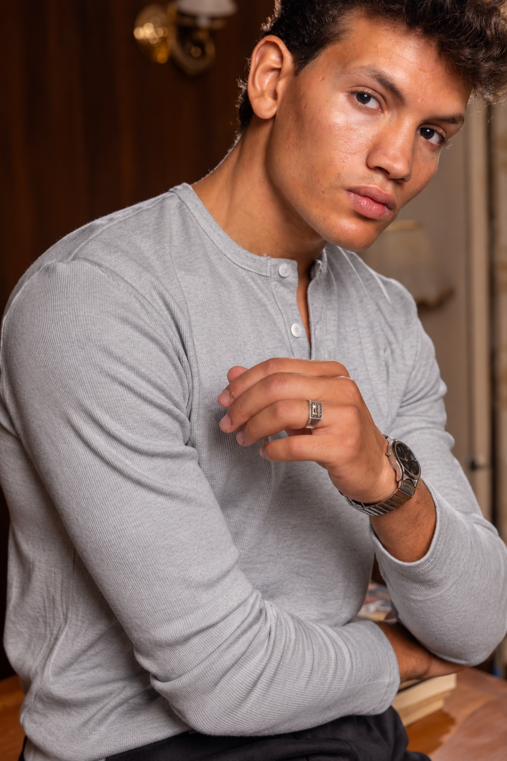 HENELY GREY (RIPPED COTTON)